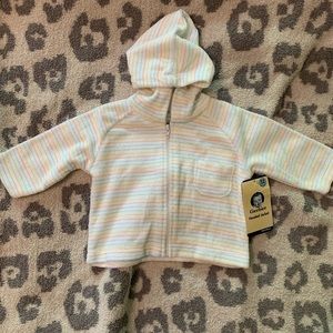 🆕nwt gerber hooded terry towel baby jacket 0 3 month